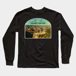 Grand Canyon Arizona map Grand Canyon photo Arizona tourism Long Sleeve T-Shirt